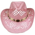 thumbnail image 4 of Straw Cowboy Hat Men Cowgirl Hats Women Sun Hat Sombreros Vagueros Classic Western Accents, 4 of 7