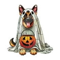 thumbnail image 2 of Halloween Stained Acrylic Window Hanging - Cute Dog Wall Decoration, Acrylic Halloween Ghost Dog with Pumpkin Gothic Decorations for Home, Tavern (Pumpkin Dog), 2 of 6