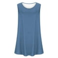 thumbnail image 4 of Weikingp Womens Camisole Tank Tops Womens Tank Tops Sleeveless Tops For Women Wide Strap Tank Tops For Women Backless Top Blue L Clearance！, 4 of 5