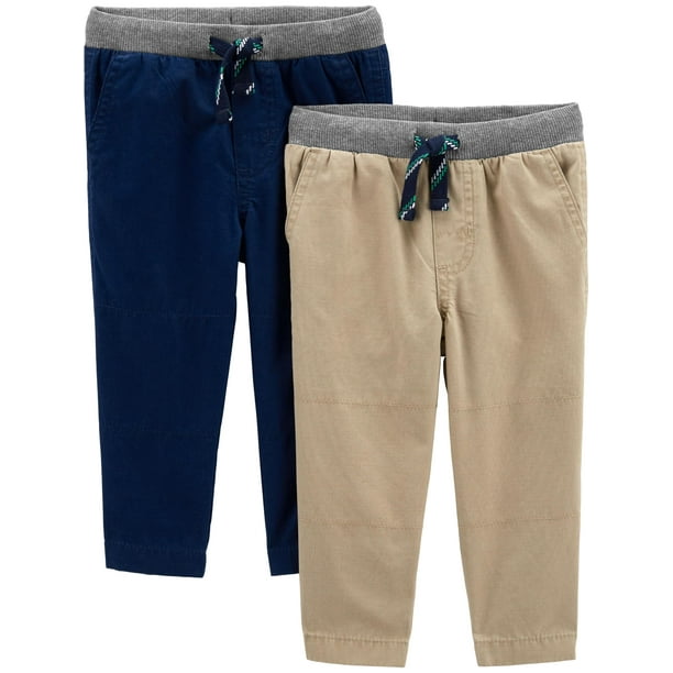 Pantalones Simple Joys de Carter's Baby Boys, paquete de 2 unidades, 12 meses