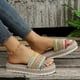 thumbnail image 2 of Amzcrzy Zapatos de mujer,Zapatos de mujer,Zapatillas de mujer, Sandalias de estilo étnico para mujer, suela gruesa, con boca de pez, pantuflas de cuerda color caramelo Sandalias Mujer Zapatillas De C, 2 of 7