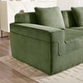 thumbnail image 4 of Newest Boneless Ottoman, Green Corduroy Cloud Footrest with Memory Foam, No Assembly Needed, Square, 4 of 7