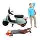 thumbnail image 2 of Modelo de de accidente de tráfico 1/64 para coleccionables, adornos, accidente azul Zulema escena gente figura, 2 of 8