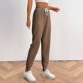 thumbnail image 7 of SRZYMJ Casual Corduroy Jogger Pants for Women Loose Elastic Waist Stretch Comfy Business Lounge Trousers with Pockets, 7 of 7