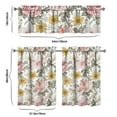 thumbnail image 6 of Farmhouse Floral Curtains 36 Inch Short - 3 Panel Set with Vintage Botanical Print, Bohemian Wildflowers & Sunshine, Rod Pocket, 6 of 6