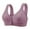 Purple, variant on Seductiva Clothing Women Full Coverage Bra Women's Fashionable and Casual Large Size Front Open Buckle Thin Threaded Gathered Vest Bra Underwear