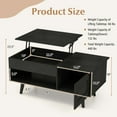 thumbnail image 3 of Yardi Yard Lift Top Coffee Table with Storage and Hidden Compartment-Black, Storage Coffee Table, 3 of 7