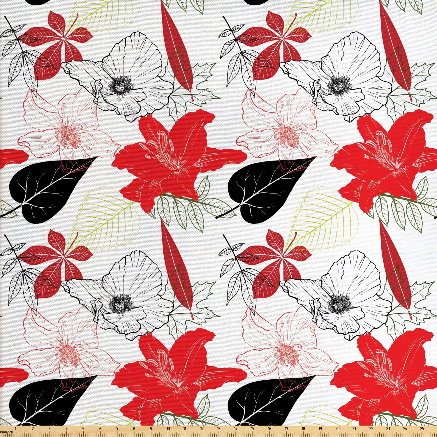 Floral Fabric by The Yard, Summer Season Inspired Graphic ...