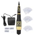 thumbnail image 2 of Kit de tatuaje completo profesional, máquina de tatuaje profesional pluma de tatuaje con agujas de i abios de cejas(Negro + Dorado) conjunto de máquina Spptty pestañas bordadas, 2 of 7