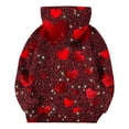 thumbnail image 4 of Sudadera con capucha para niña, para el Día de San Valentín, con estampado de color, de manga larga, informal, deportiva, con capucha, de manga larga, con inserciones en los hombros, blusa de poliéste, 4 of 6