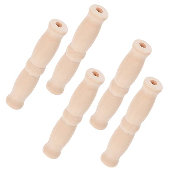 Luxshiny 5pcs Metal Water Bucket Grip Wooden Handle Home Use Picnic