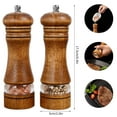 thumbnail image 3 of Xiyztok 2Pcs Wooden Salt and Pepper Grinder Set Adjustable Coarseness Manual Salt and Pepper Mill with Ceramic Grinding Cores for Peppercorn Salt Spice Mills, 3 of 9
