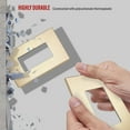thumbnail image 5 of ENERLITES Screwless Decorator Wall Plate, Child Safe Outlet Covers, Size 1-Gang, Unbreakable Polycarbonate Thermoplastic, SI8831-BGD, Glossy, Brushed Gold, 20 Count, 5 of 5