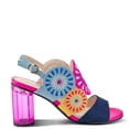 thumbnail image 5 of Azura Women's Embroidery Pumps & Heels - Geometric Design, Adjustable Ankle Strap, Transparent Cylindrical Heel, 5 of 8