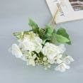 thumbnail image 3 of Artificial Rose Flower, 11.6in Tall Lifelike Fake Bloom, No-Watering Faux Flower, Wedding Handheld Bouquet, Home Wall Decor, Centerpiece Filler, Versatile Arrangement, 3 of 5