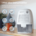 thumbnail image 2 of Pro Breeze Mini Portable Dehumidifier, 17oz Ultra Quiet Compact Peltier Dehumidifier, 215 Sqft 1pack, 2 of 4