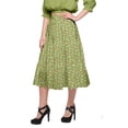 thumbnail image 3 of Moomaya Printed Skirts For Women Below Knee Length Skirt For Girls Clothing, 3 of 5