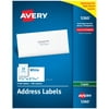Avery Address Labels for Copiers, 1" x 2-13/16", 2,100 White Labels (5360)