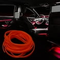 thumbnail image 3 of 3 Meter/10ft Interior USB Neon EL Wire String Strip Orange Cold Light Glow String Strip Set for Car, 3 of 7