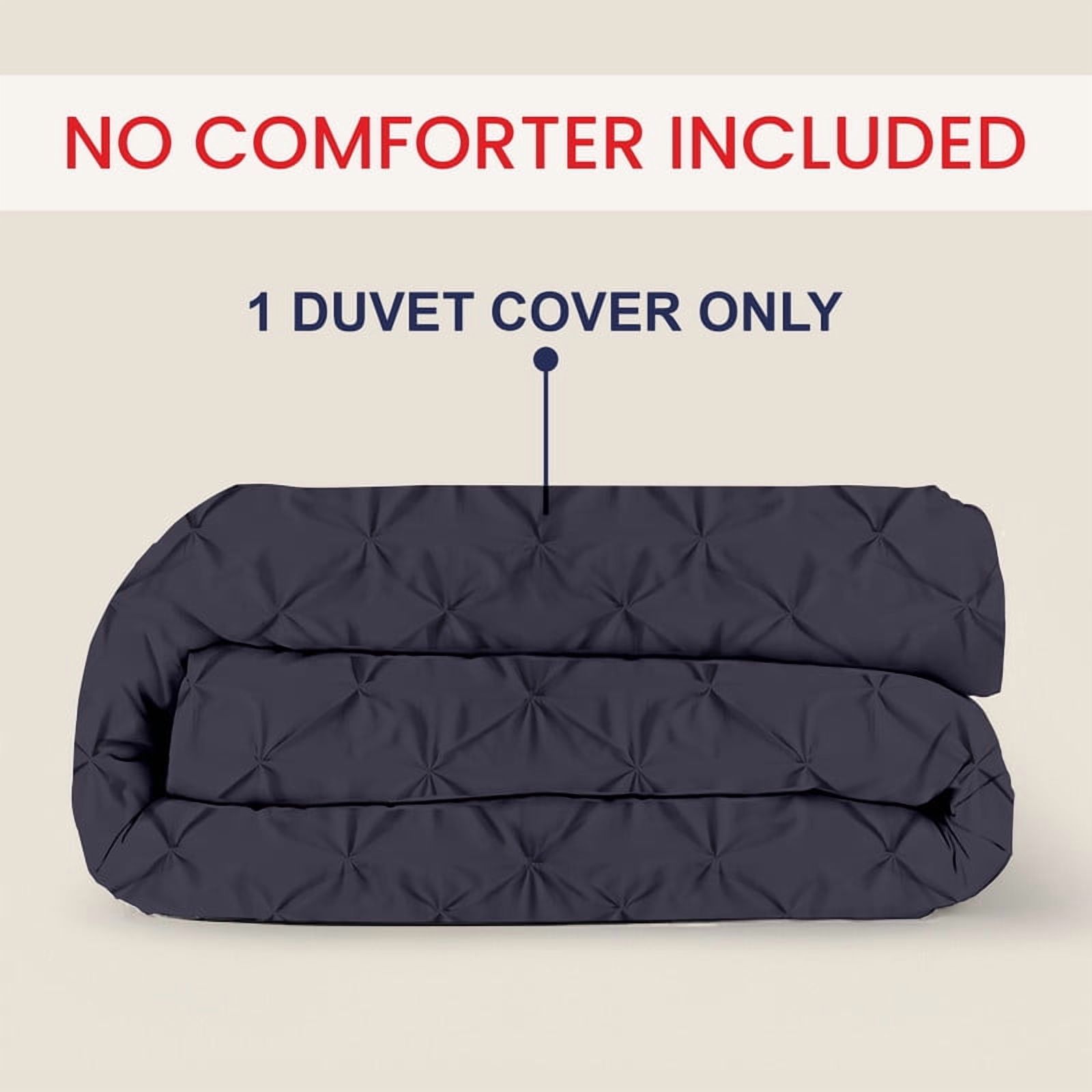 Kotton Culture 600TC 1Pc Pinch Pleated Duvet Cover Only 100% Egyptian Cotton (Dark Gray, Super Oversized King)