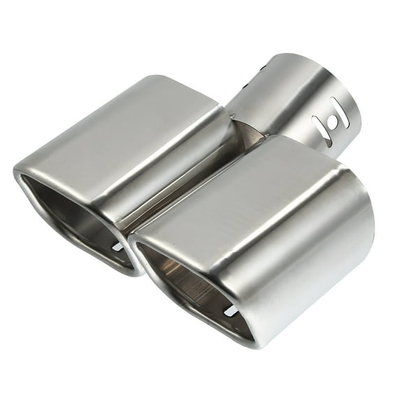 Unique Bargains Vehicles Car 62mm Square Slant Tip Stainless Steel Exhaust Muffler Tail Pipe