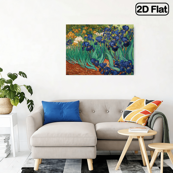 500 pcs Irises Flower Jigsaw Puzzle Suitable for Adults - Base with Multicolor Blooms, Challenging Brain, Artistic Flower Puzzle for Adults,20.4*14.9 in.