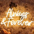 thumbnail image 4 of Letrero LED de neón Planzo Always & Forever USB 40 x 24 cm, 4 of 7
