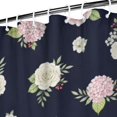 thumbnail image 3 of Pioneer Flower Floral Print Pattern Shower Curtain 72"x84", Bathroom Decorative Shower Curtain Set with 12 Hooks, Waterproof Washable, 3 of 6