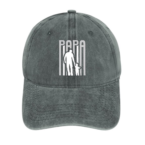 Papa Gray Baseball Cap for Men Women, Adjustable Snapback Hats Cotton Hat