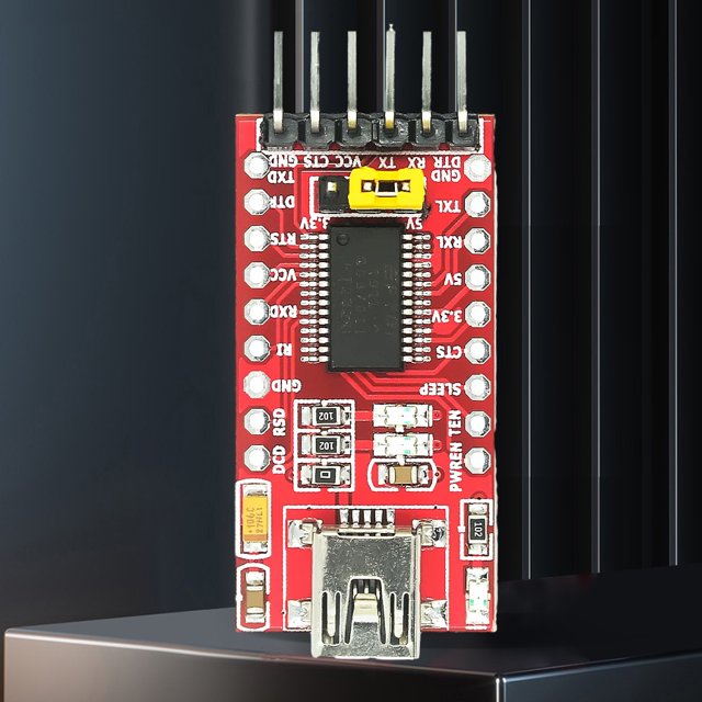 HiLetgo FT232RL FTDI Mini USB to TTL Serial Converter Adapter Module 3.3V 5.5V FT232R Breakout FT232RL USB to Serial Mini USB to TTL Adapter Board for Arduino