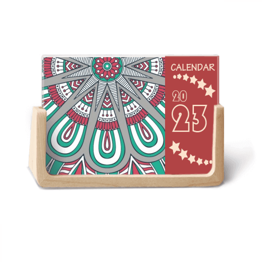 Printing Repeat Cloth Colorful Petal Art Desk Calendar Desktop