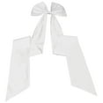 thumbnail image 1 of unbranded Detachable White Satin Bow Train Wedding Dress Accessory with Long Decorative Bow Design, 1 of 7
