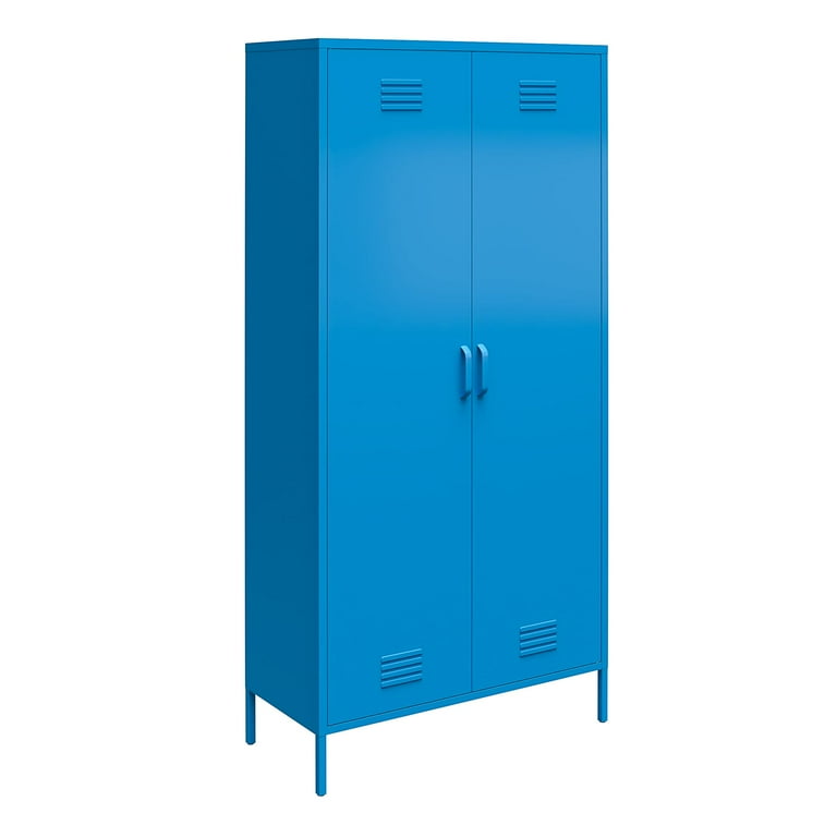 Novogratz Cache 2 Door Tall Metal Locker Style Storage Cabinet