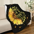 thumbnail image 3 of Sunflower Gifts for Women, Birthday Gifts for Sunflower Lovers, Inspirational/Get Well Soon Gifts for Women, Sunflowers Gift for Her Throw Blanket 60 x 50 Inch, Sunshine Gifts for Women/Girls/Friends, 3 of 5
