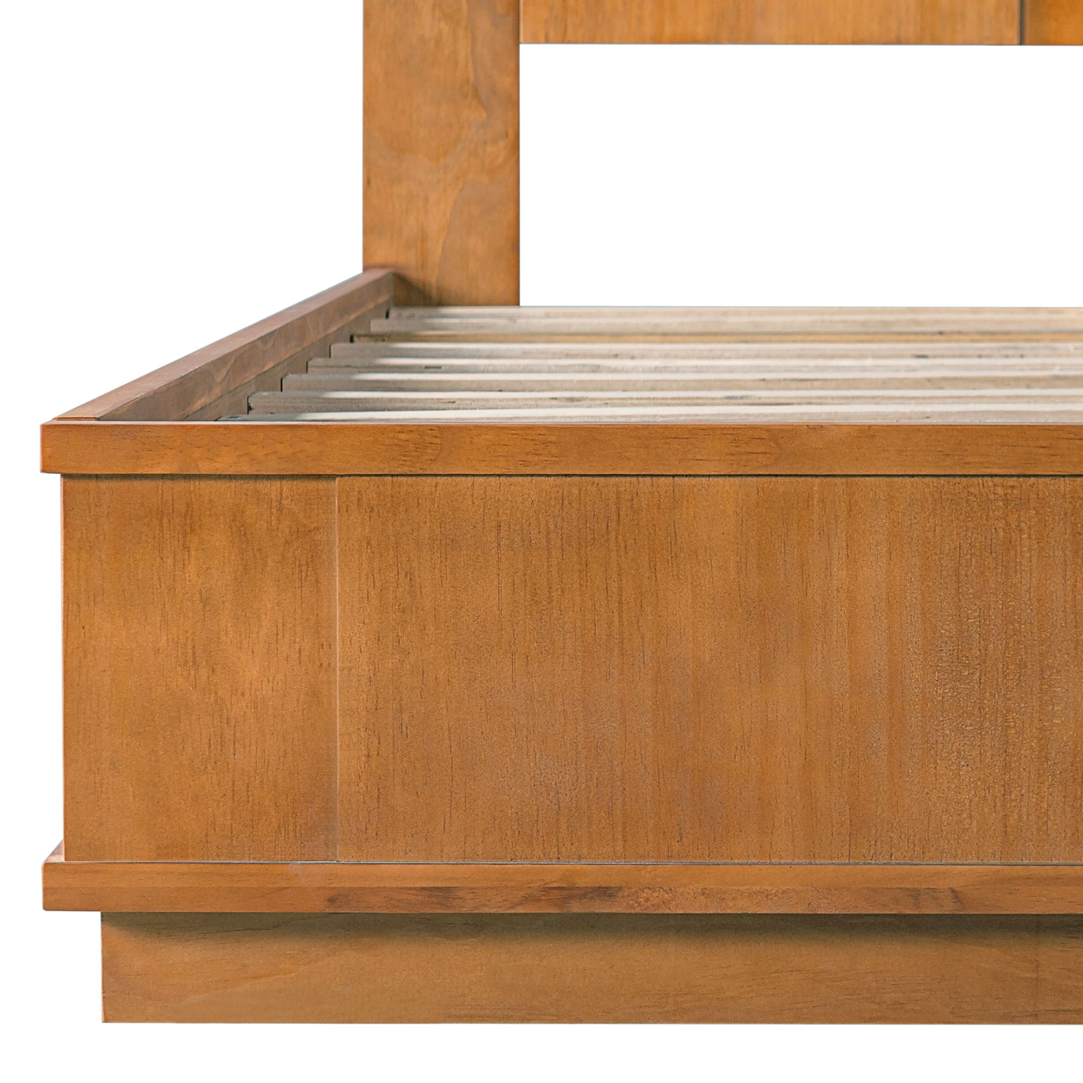 Christopher Knight Home Retro King Size Wood Platform Bed with 56" High Panel Headboard, Natural