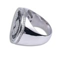thumbnail image 5 of Anillo de corazón roto de hip hop para hombre, anillo con micropavé brillante con circonitas cúbicas, anillos redondos, joyería de moda, tamaño 7-11,9, 5 of 5