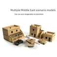 thumbnail image 3 of 1:72 Escena de construcción de una casa de dos pisos de Oriente Medio, modelo de madera ensamblado, adornos, regalo hecho a mano DIY, 3 of 4