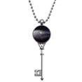 thumbnail image 1 of Elliptical Cosc Nebula Universe Pattern Pendant Vintage Necklace Silver Key Jewelry, 1 of 3