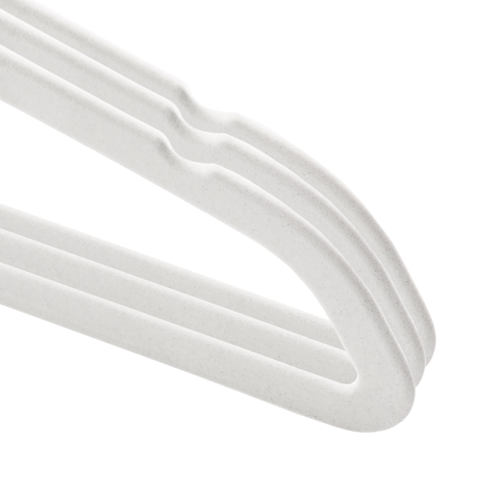 Casafield 100 Velvet Suit Hangers, Ivory - Space Saving, Non-Slip & Swivel Hook