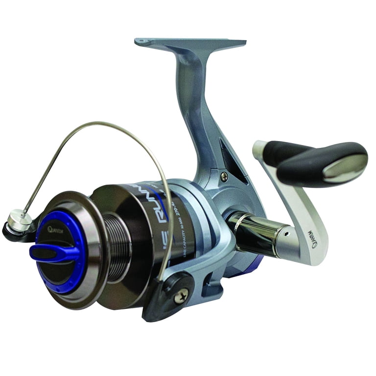 blue runner fishing pole Combo w-96" Glass Rod ball bearing drive Quantum Blue Runner Gold DSBRG702MH