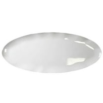 Excellante Black Pearl Melamine Dinnerware Collection 30 inch Oval Platter - White, Comes in Each