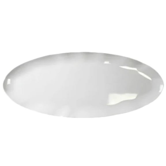 Excellante Black Pearl Melamine Dinnerware Collection 30 inch Oval Platter - White, Comes in Each