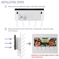 thumbnail image 4 of PhooArto Key Holder for Wall Decorative with 5 Key Hooks, Skull Hawk Moth Flower Pattern Holders Wall Mount Organizer with Mail Key Rack, Self Adhesive, 4 of 7