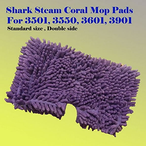 ESC ® Pack of 1 Coral Standard Size Steam Mop Replacement Pocket Pads For Shark S3501 S3601 S3901 S3801CO Rectangular P102C 12.5x7.5"