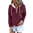 thumbnail image 2 of Xudanell Womens Hoodie Winter Casual Buttons Long Sleeve Drawstring Classic Hooded Sweat Jacket for Cold Weather XL, 2 of 6