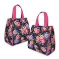thumbnail image 2 of Pioneer Flower Floral Print Pattern Insulated Lunch Bag for Women & Adults,Large Portable Soft Cooler Lunch Bag,Thermal Food Storage Tote with Pearl Cotton,8.66L,8.75x5.75x9.5 Inch, 2 of 6