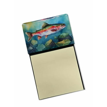 Rainbow Trout Sticky Note Holder 3.25 in x 5.25 in