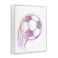 thumbnail image 3 of Stupell Industries Fast Pastel Soccer Ball White Framed Giclee Art, design by Marcus Prime, 14 x 11, 3 of 8
