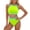 Green, variant on HUAXUN Women 2 Piece Swimsuits Bikini Set Racerback Modest Bathing Suit Sporty High Neck Crop Top with High Waisted Bottom Swimwear(Red,M)