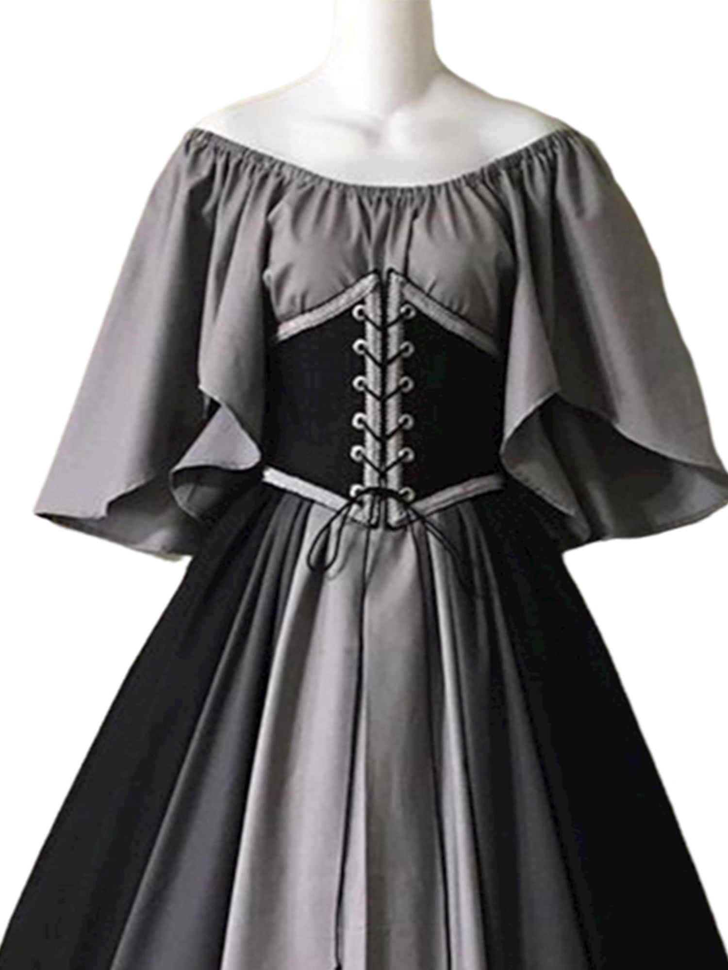 Keeccty Medieval Renaissance Costume Milkmaid Gown Dress Women,S-3XL -  Walmart.com